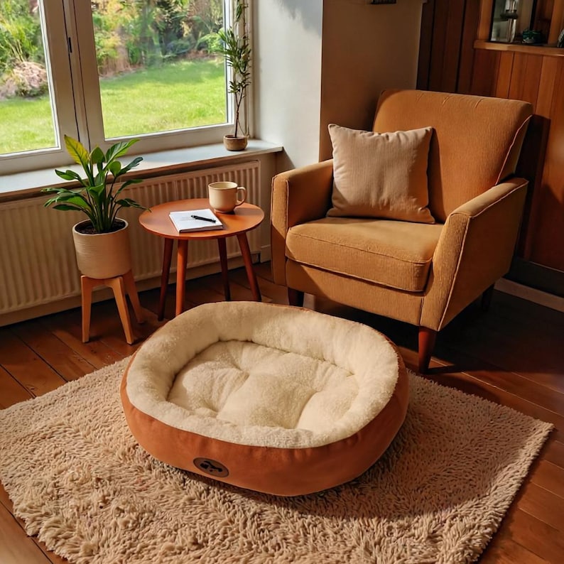 Calming Plush Donut Pet Bed